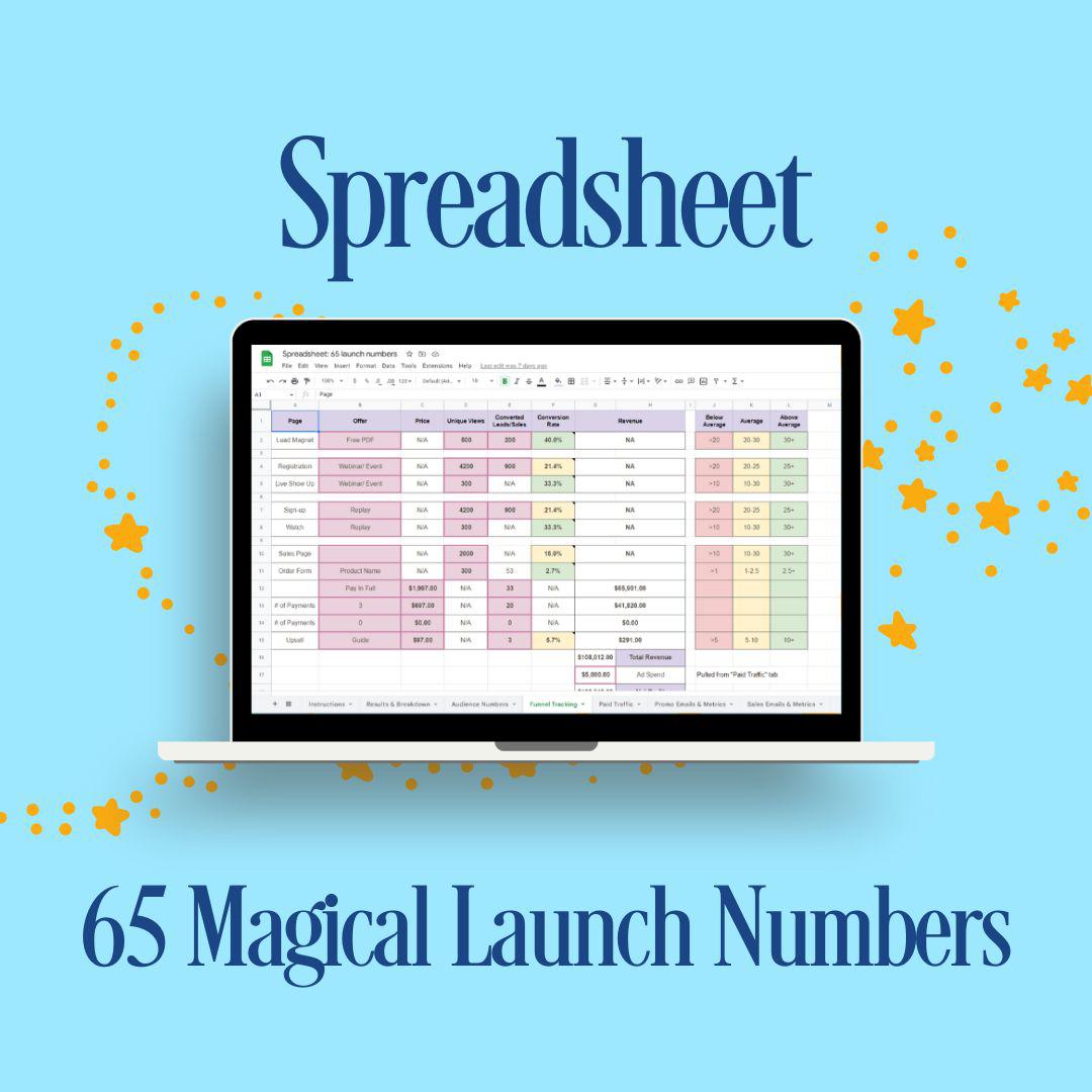 SPREADSHEET: 65 Magical Launch Numbers